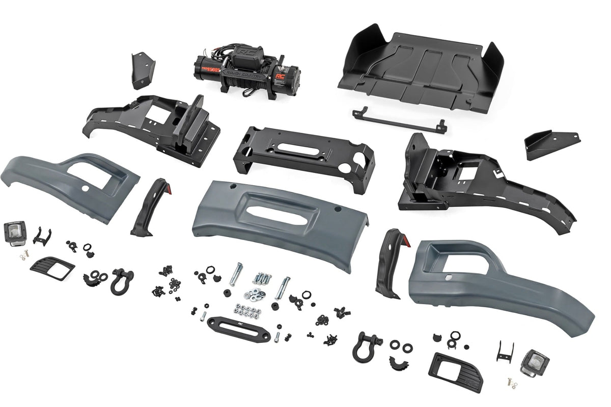 Rough Country - Front FXS Bumper - 12000S - GNO Slate Gray - Chevy Silverado 1500 (23-26) - 13007-GNO