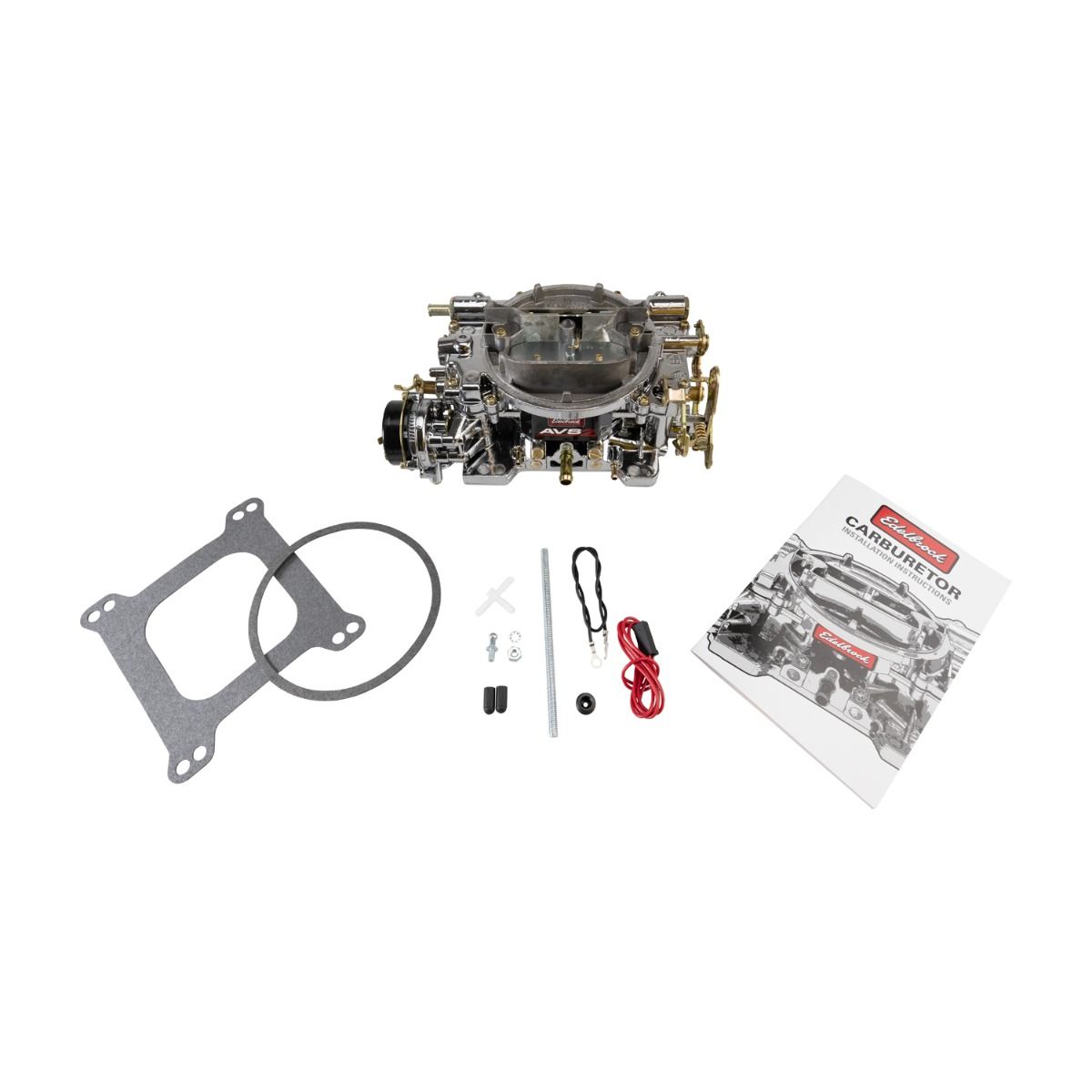 Edelbrock AVS2 650 CFM Carburetor Electric Choke - Chrome Plasma Finish - 1906-CP