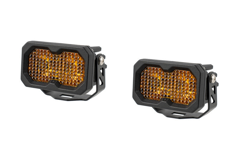 Diode Dynamics C2 2.0 Sport Yellow Flood Standard ABL (pair) - DD8097P