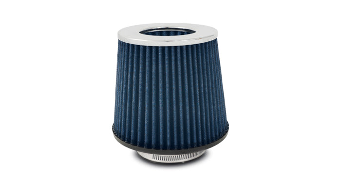 Vibrant Open Funnel Perf Air Filter (5in Cone O.D. x 5in Tall x 2.5in inlet I.D.) Chrome Filter Cap - 1921C
