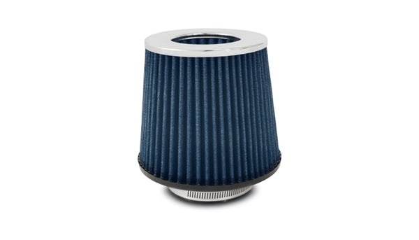 Vibrant Open Funnel Perf Air Filter (5in Cone O.D. x 5in Tall x 2.5in inlet I.D.) Chrome Filter Cap - 1921C