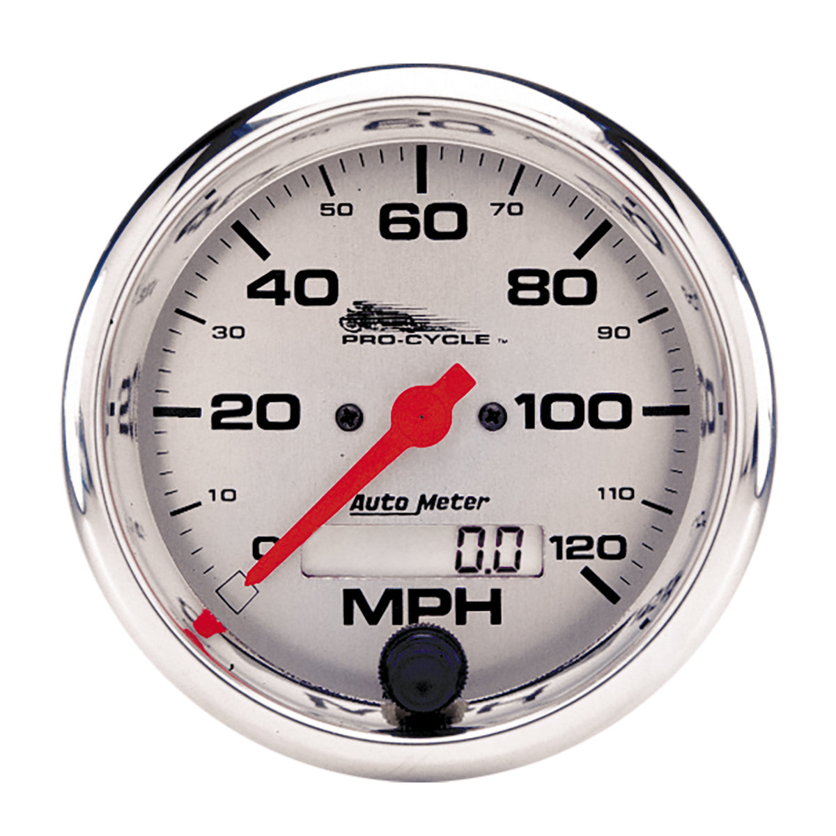 Autometer Pro-Cycle Gauge Speedo 3 3/4in 120 Mph Elec Silver - 19352