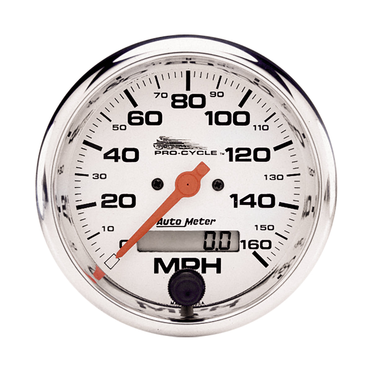 Autometer Pro-Cycle Gauge Speedo 3 3/4in 160 Mph Elec White - 19355