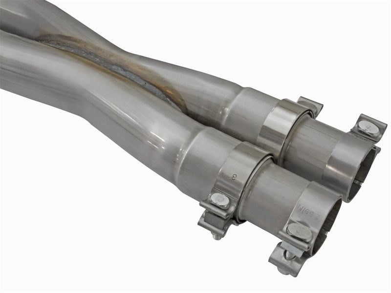 aFe Mach Force-Xp 3in CB Stainless Steel Dual Exhaust System w/ Black Tips 09-15 Cadillac CTS-V - 49-34063-B