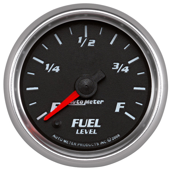 Autometer Pro-Cycle Gauge Fuel Level 2 1/16in 0-280 Programmable Black - 19609
