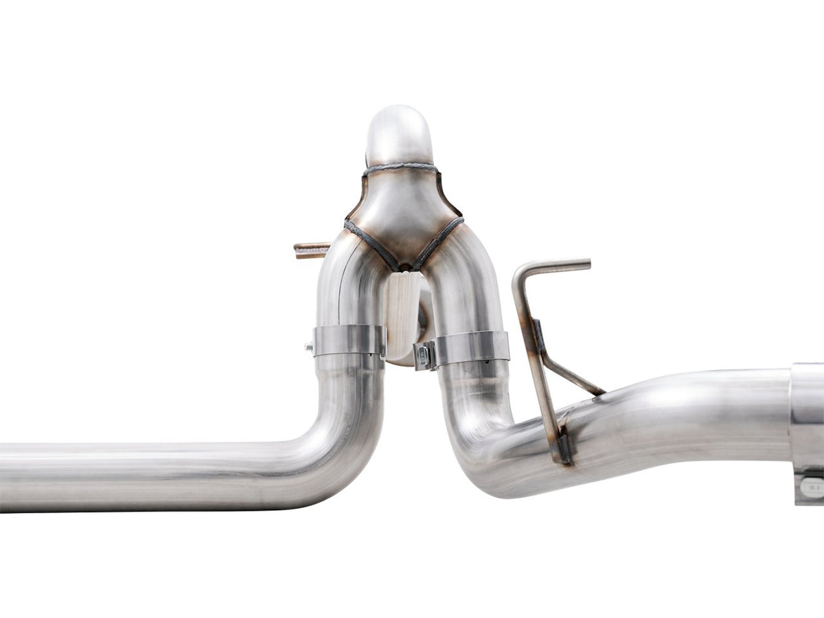 AWE 0FG 21+ Ford F150 Dual Split Rear Cat-Back Exhaust- 5in Diamond Black Tips - 3015-33119