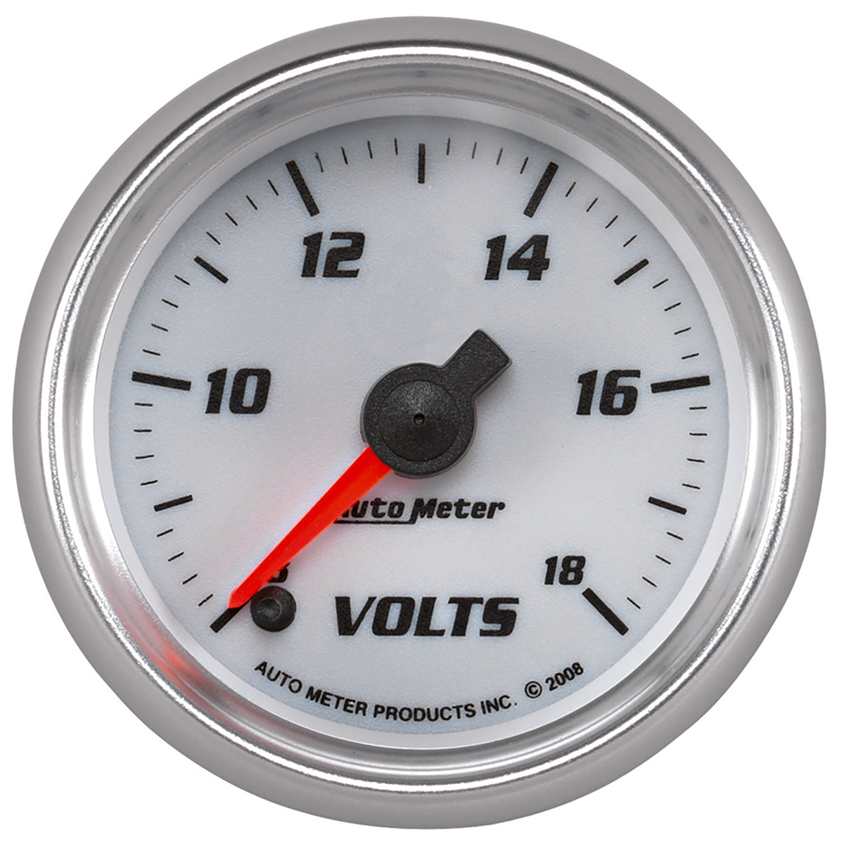 Autometer Pro-Cycle Gauge Voltmeter 2 1/16in 18V Digital Stepper Motor White - 19792