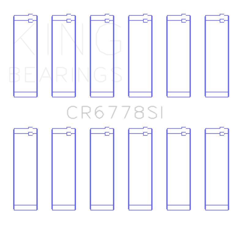 King Engine Bearings Audi Acz/Aah/Ack/Aej/Asn/Ltr (Size +0.25mm) Connecting Rod Bearing Set - CR6778SI0.25