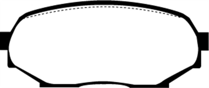 EBC 90-93 Geo Storm 1.6 Ultimax2 Front Brake Pads - UD525 for 1990-1994 Mazda Miata - front view