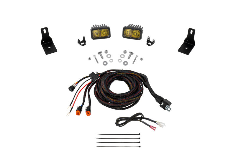 Diode Dynamics 2022+ Ford Maverick, C2 Sport Stage Series Ditch Light Kit Yellow Combo - DD7759 for 2022-2024 Ford Maverick -