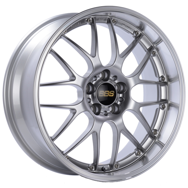 BBS RS-GT 20x8.5 5x120 ET15 Diamond Silver Center Diamond Cut Lip Wheel -82mm PFS/Clip Required - RS963DSPK by BBS