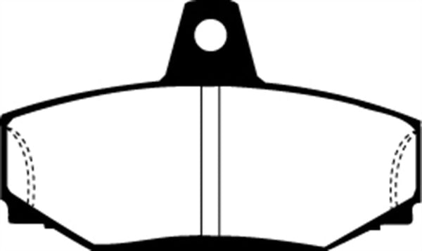 EBC 83-90 Volvo 760 2.3 Turbo (ABS) (Girling) Ultimax2 Rear Brake Pads - UD391 for 1998-2000 Volvo S70 - front view