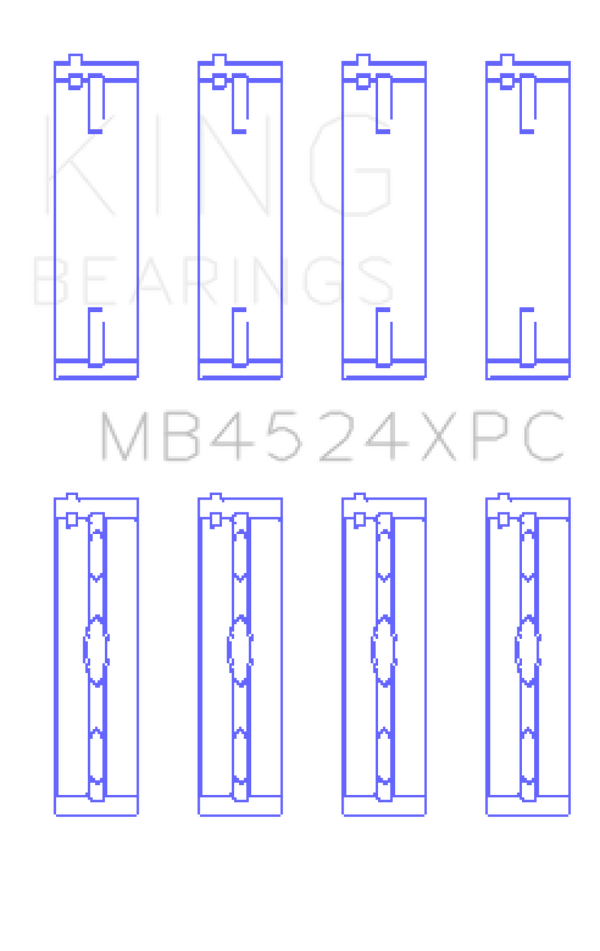 King Nissan VR38DETT (Size STD) pMaxKote Performance Main Bearing Set - MB4524XPC
