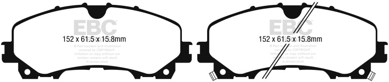 EBC 13+ Infiniti Q50 3.7 Greenstuff Front Brake Pads - DP23036