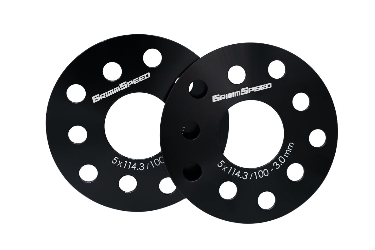 GrimmSpeed 5x100 and 5x114.3 3mm Wheel Spacer (Pair) - GRM.1189.1.0