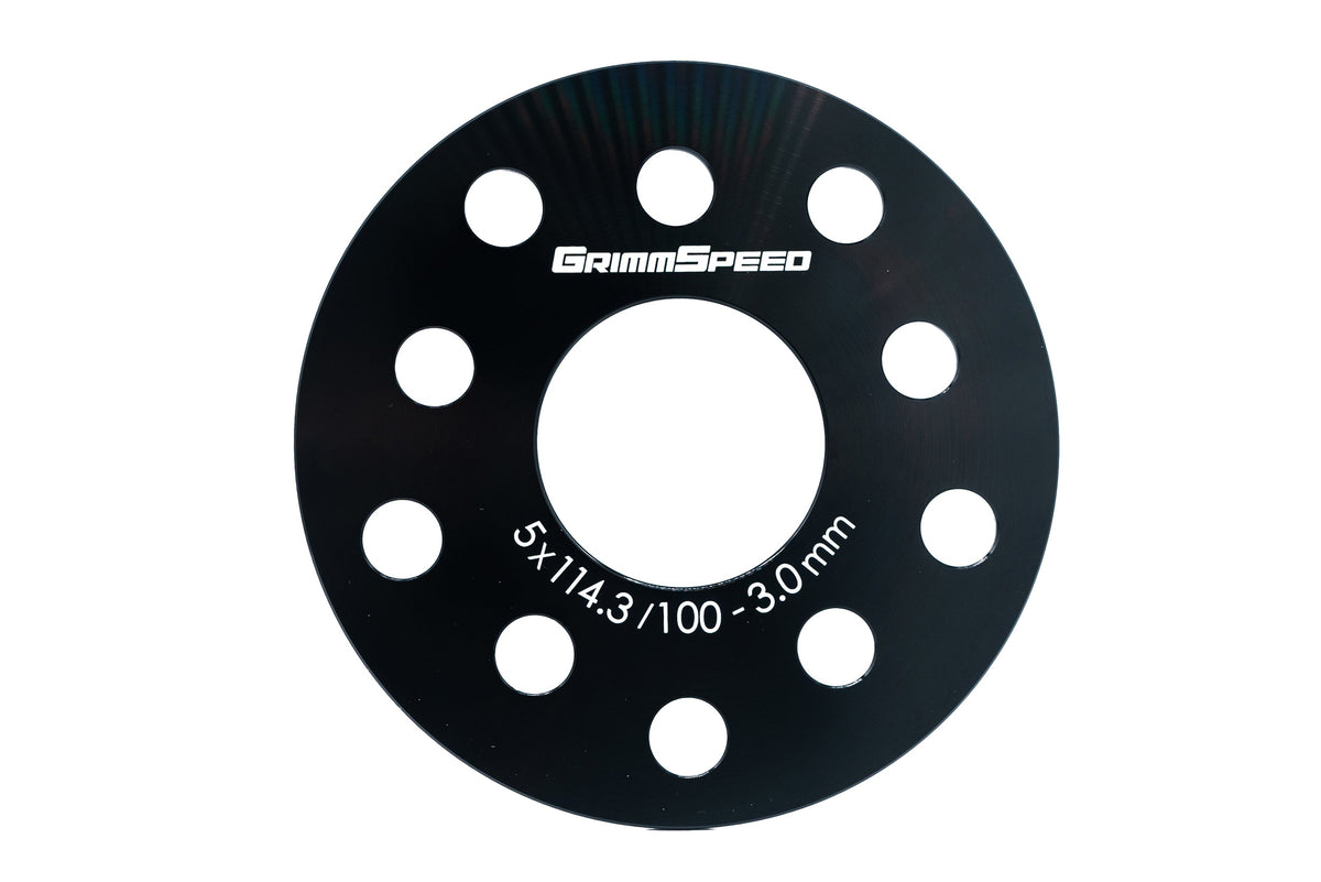 GrimmSpeed 5x100 and 5x114.3 3mm Wheel Spacer (Pair) - GRM.1189.1.0