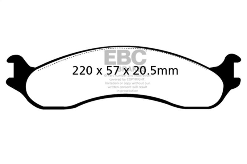 EBC 98-03 Dodge B250 B2500 Cargo 2500 Van 3/4 Ton Yellowstuff Front Brake Pads - DP41266R