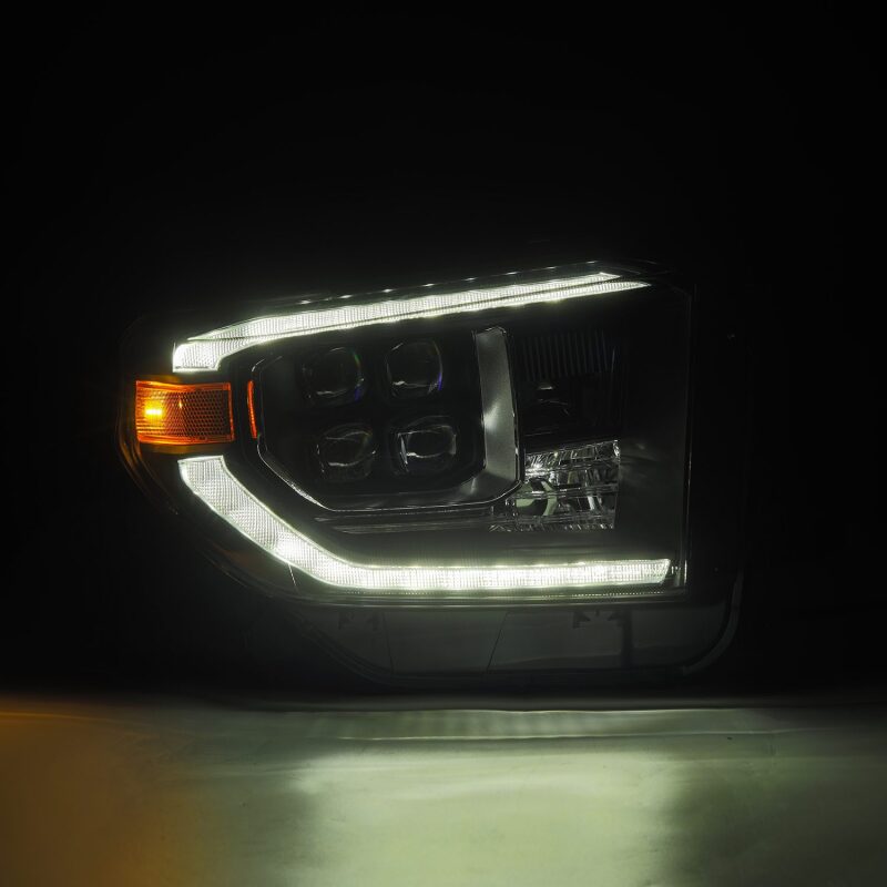 AlphaRex 14-21 Toyota Tundra NOVA-Series LED Proj Headlights Alpha-Blk w/Actv Light &amp; Seq. Sig + DRL - 880832