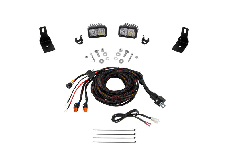 Diode Dynamics 2022+ Ford Maverick, C2 Sport Stage Series Ditch Light Kit Pro White Combo - DD7760 for 2022-2024 Ford Maveric
