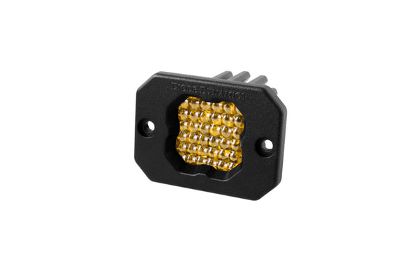 Diode Dynamics Stage Series C1 LED Pod Pro - Yellow Flood Flush ABL Each - DD6478S by Diode Dynamics - front view