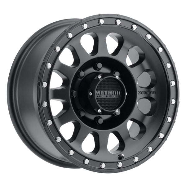Method MR315 17x8.5 0mm Offset 8x180 130.81mm CB Matte Black Wheel - MR31578588500 by Method Wheels - front view
