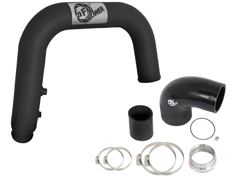 aFe BladeRunner 2.5in Black IC Tube Hot Side w/ Coupling &amp; Clamp Kit 2016 GM Colorado/Canyon 2.8L - 46-20268-B