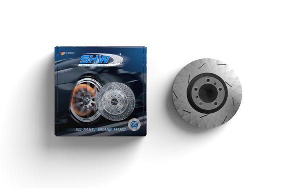 SHW 11-16 Porsche Panamera 4 3.6L w/o Ceramics Right Rear Slotted Monobloc Brake Rotor (971615602P) - PRR39724 for 2010-2025 