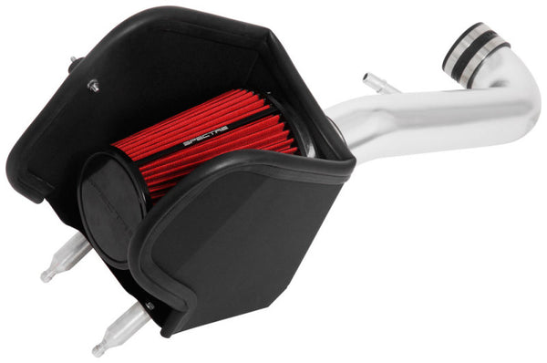 Spectre 2018 Jeep Wrangler V6-3.6L F/I Air Intake Kit - Polished w/Red Filter - 9089 for 2018-2025 Jeep Wrangler - front view