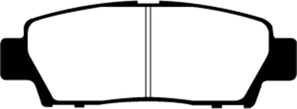 EBC 95-96 Toyota Avalon 3.0 Redstuff Rear Brake Pads - DP31714C for 1995-1999 Toyota Avalon - front view