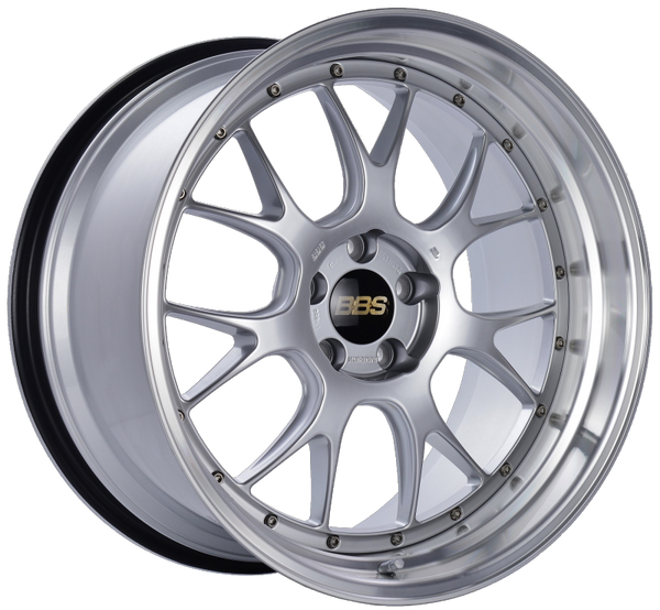 BBS LM-R 20x11 5x114.3 ET20 CB66 Diamond Silver Center Diamond Cut Lip Wheel - LM330DSPK by BBS - front view