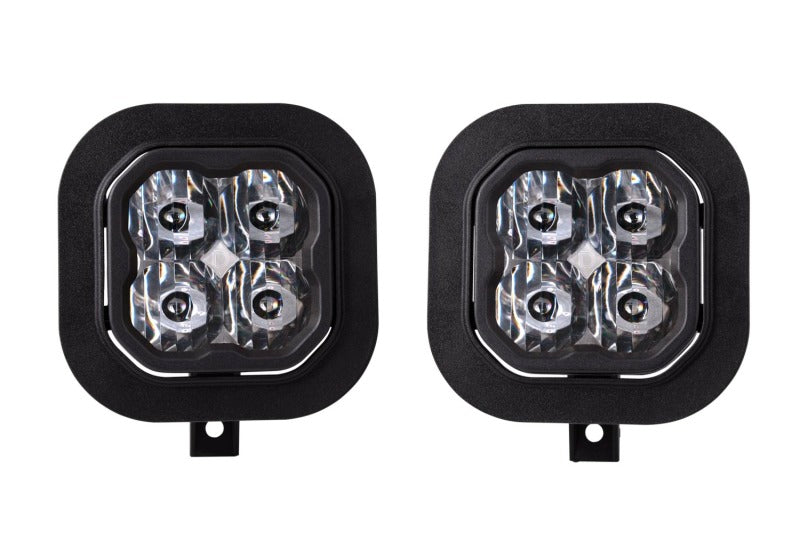 Diode Dynamics SS3 Sport Type SD Kit ABL - Yellow SAE Fog - DD7093 for 2011-2016 Ford F 250 - angle view