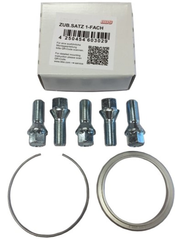 BBS PFS KIT - Volkswagen - Includes 70mm OD - 57mm ID Ring / 70mm Clip / Lug Bolts - 09.30.016 by BBS