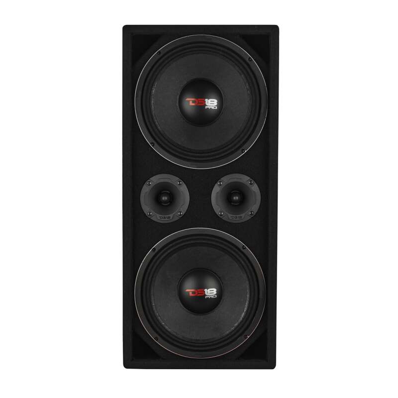 DS18 Loaded Ported Enclosure Incls PRO-X10M & PRO-TWX2/FRP-1.2K4/ Cable & Terminal- Black Carpet - VOC10LD-PK - side view
