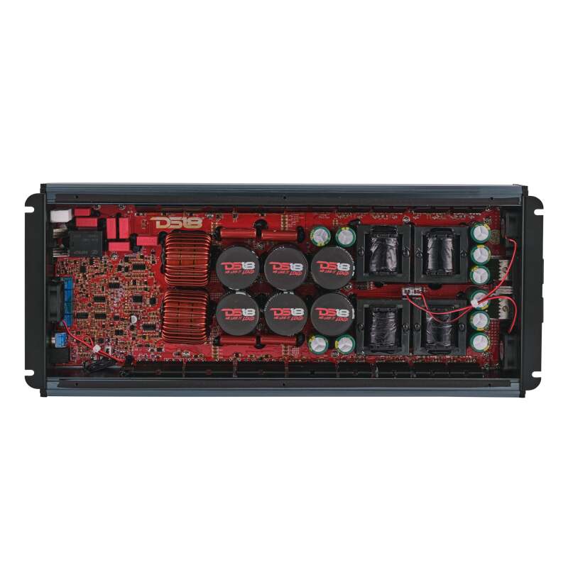 DS18 1-Channel Class D Full-Range Monoblock 8000 Watts RMS at1 ohm DPIV1/0 Terminals Incl Titanium - FRP-8K/TI - angle view