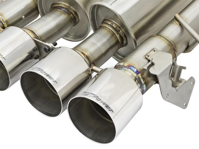 aFe MACHForce XP 3in-2 1/2in Axle Back 304SS Exhaust w/ Polished Tips 15-17 Chevy Corvette Z06 - 49-34082-P