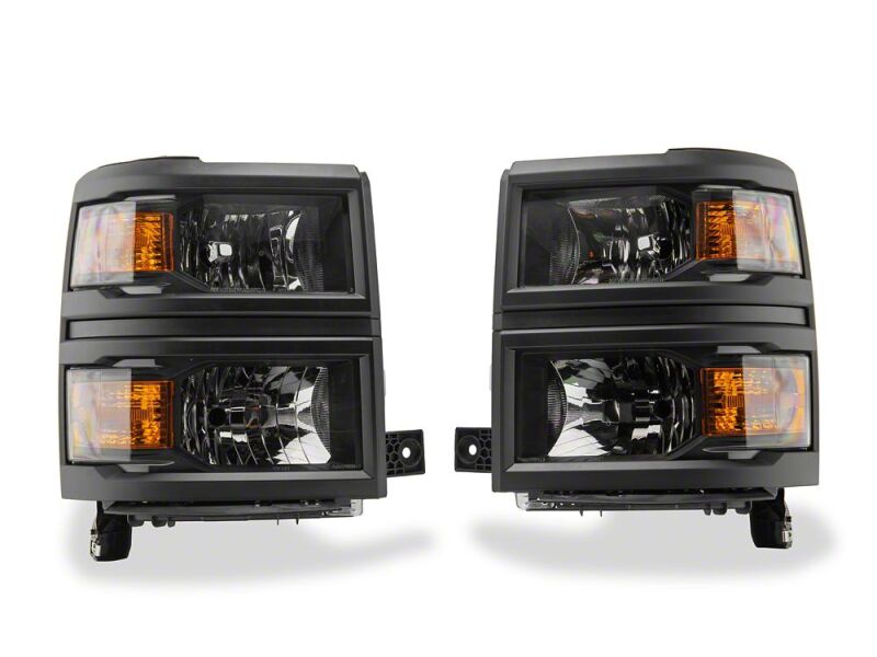 Raxiom 14-15 Chevrolet Silverado 1500 OE Style Headlights/ Black Trim- Black - Clear Lens - S169260 - close-up view 3