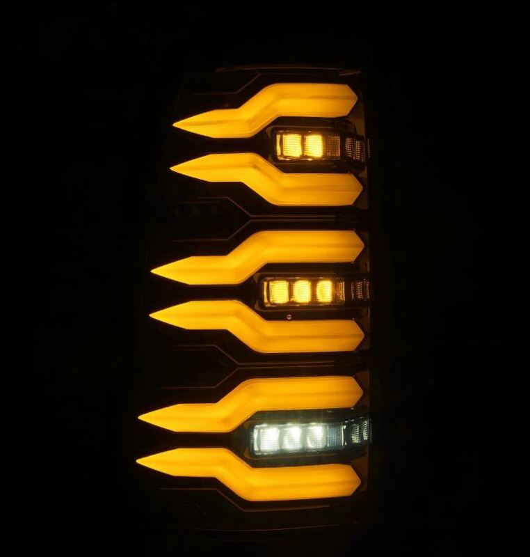 AlphaRex 99-06 Chevrolet Silverado/99-06 GMC Sierra LUXX-Series LED Tail Lights - Black - 620006