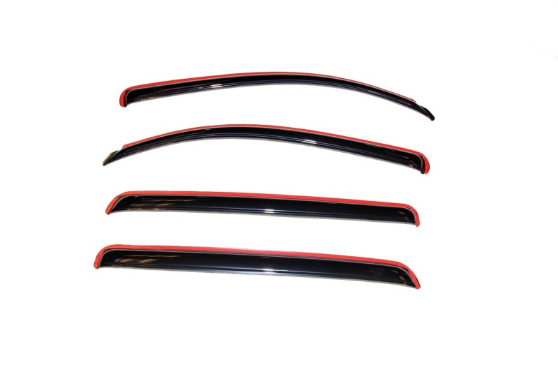 AVS 07-18 Toyota Tundra Crewmax Ventvisor In-Channel Front &amp; Rear Window Deflectors 4pc - Smoke - 194309