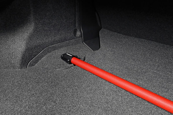 Perrin 15-21 Subaru WRX/STI Rear Shock Tower Brace - Red - PSP-SUS-041RD for 2015-2021 Subaru WRX STI - front view
