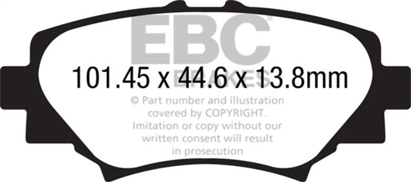 EBC 14+ Mazda 3 2.0 (Japan Build) Ultimax2 Rear Brake Pads - UD1729
