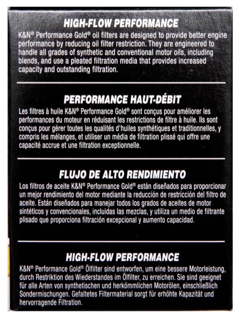K&N Performance Oil Filter for 15-16 Hyundai Genesis Sedan 3.8L V6 - HP-7035 for 2020-2025 Hyundai Palisade - close-up