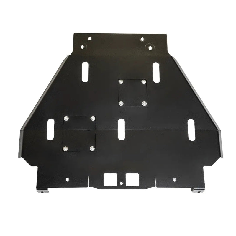 Cali Raised 2024+ Toyota Tacoma Transmission Skid Plate - Non-Hybrid / Steel / Powder Coat - CR4329 - front view