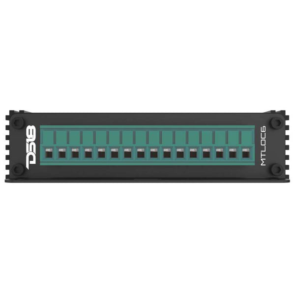DS18 6-Chnl Speaker Emulator Remote Out Level Matching Controls LED Clip Indicator Hi/Low Converters - MTLOC6 - front view