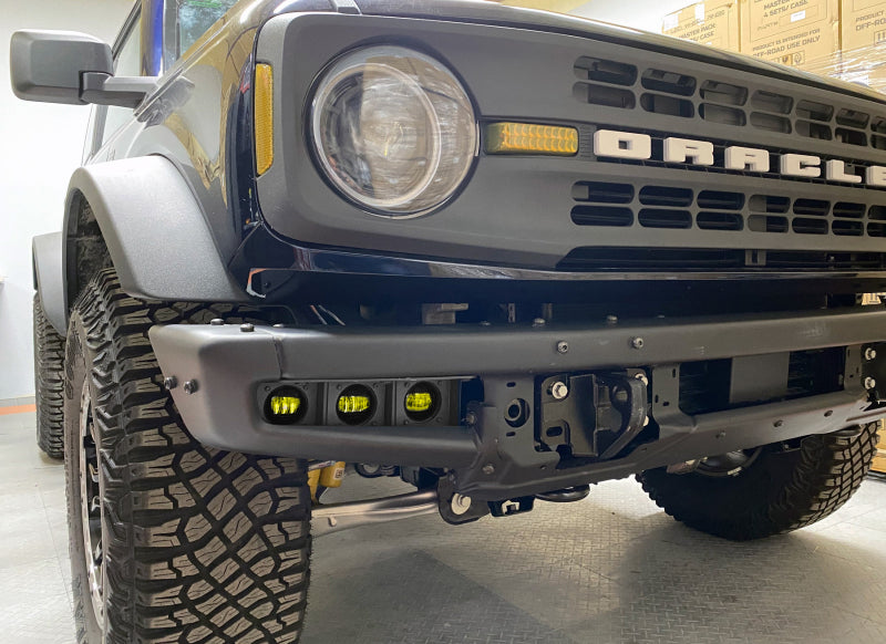 ORACLE Lighting 21-22 Ford Bronco Triple LED Fog Light Kit for Steel Bumper - Yellow SEE WARRANTY - 5890-006