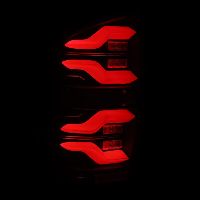 AlphaRex 16-21 Toyota Tacoma LUXX LED Taillights Blk w/Activ Light/Seq Signal - 680090