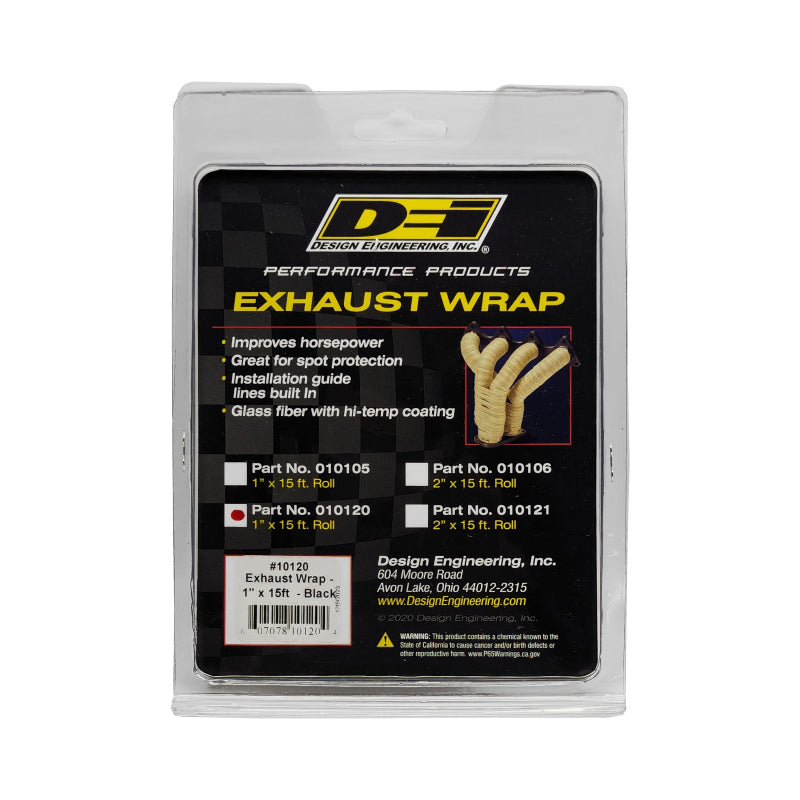 DEI Exhaust Wrap 1in x 15ft - Black - 10120