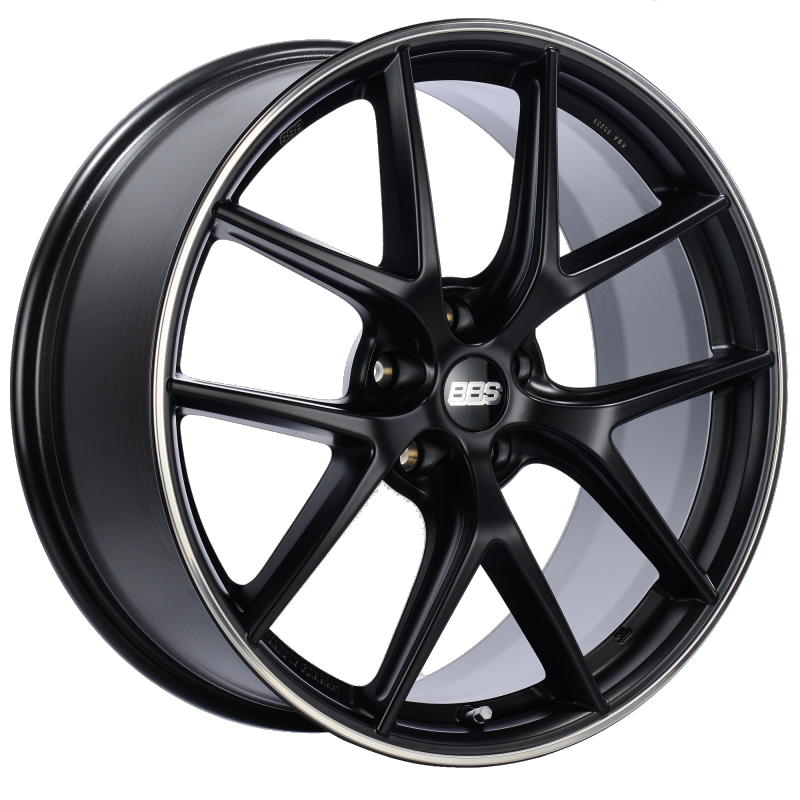 BBS CI-R 20x8.5 5x120 ET32 Satin Black Polished Rim Protector Wheel -82mm PFS/Clip Required - CI0102BPO