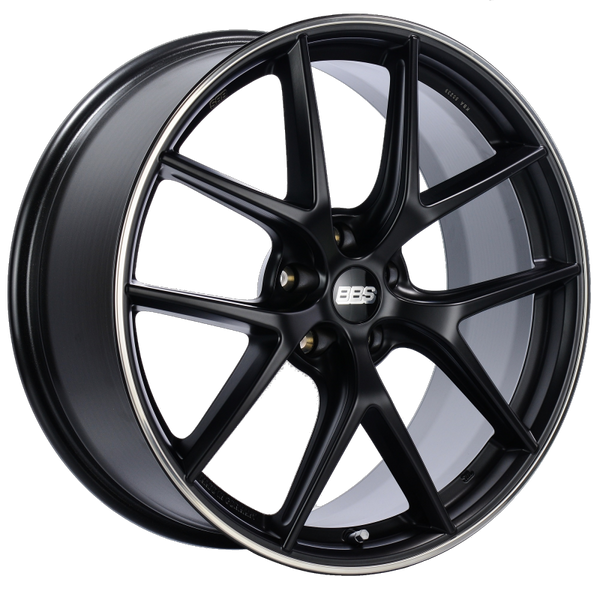 BBS CI-R 20x8.5 5x120 ET32 Satin Black Polished Rim Protector Wheel -82mm PFS/Clip Required - CI0102BPO by BBS