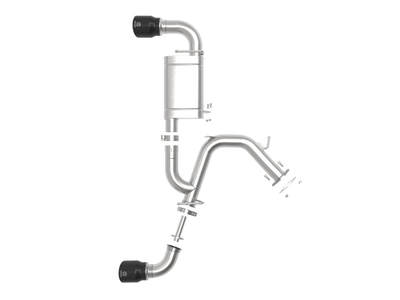 aFe Takeda Exhaust Axle-Back 19-20 Hyundai Veloster N 304SS Black Dual Tips Exhaust - 49-37009-B
