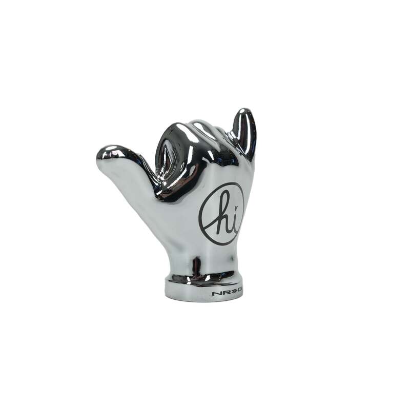 NRG X IN4MATION Weighted Da Shaka Shift Knob - Silver - SK-IN4-CH - front view